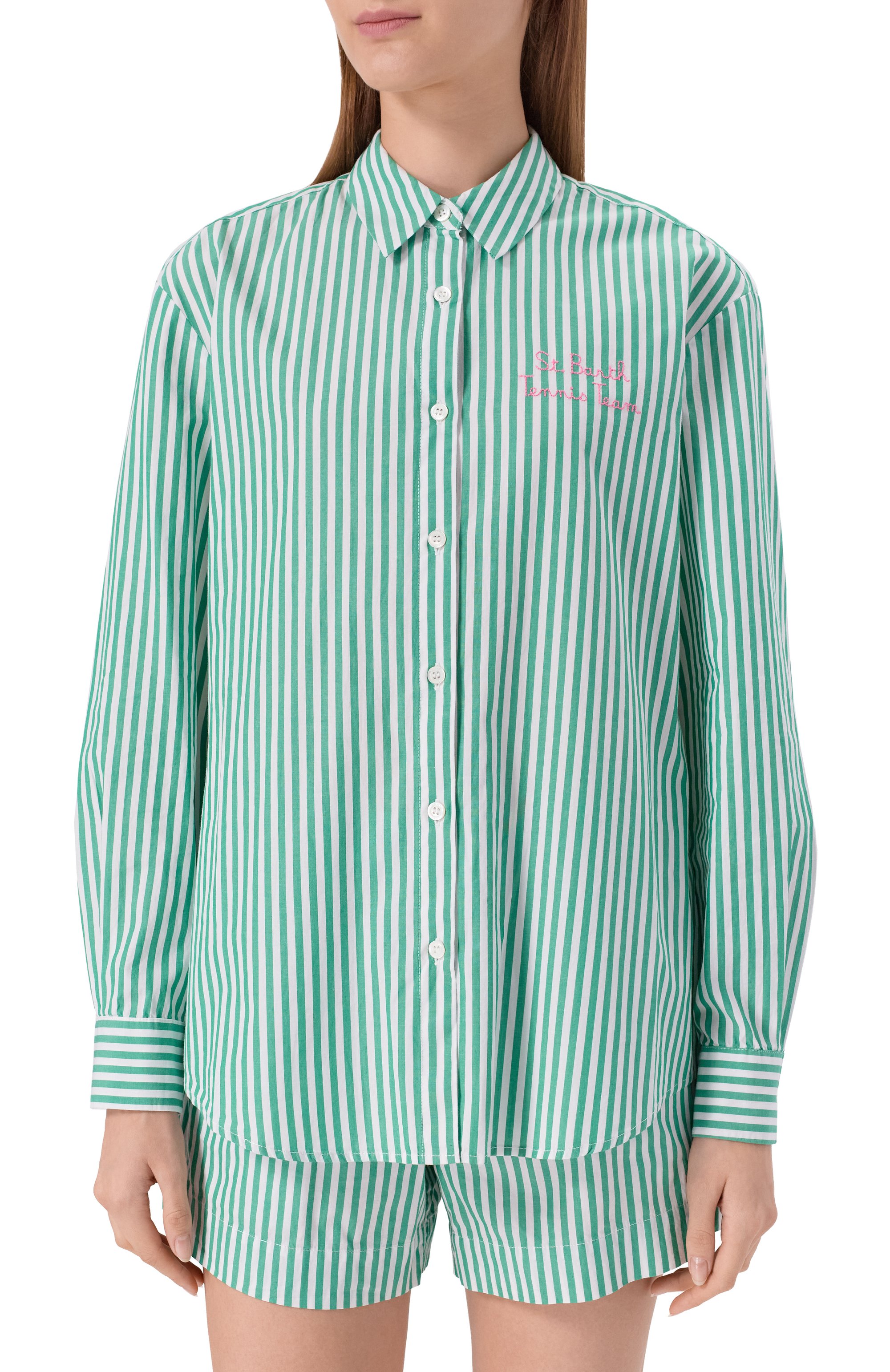 Хлопковая рубашка MC2 SAINT BARTH, арт. STBW BRIGITTE EMBRY/04328H, фото 3