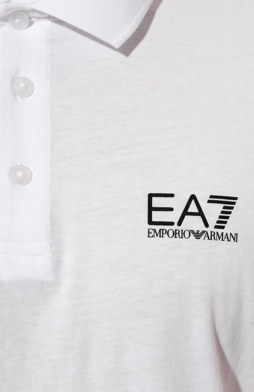 Хлопковое поло EA7 белого цвета по цене 9725 руб., арт. 3DPF23/PJ02Z, фото 5 Хлопковое поло EA7, арт. 3DPF23/PJ02Z, фото 5