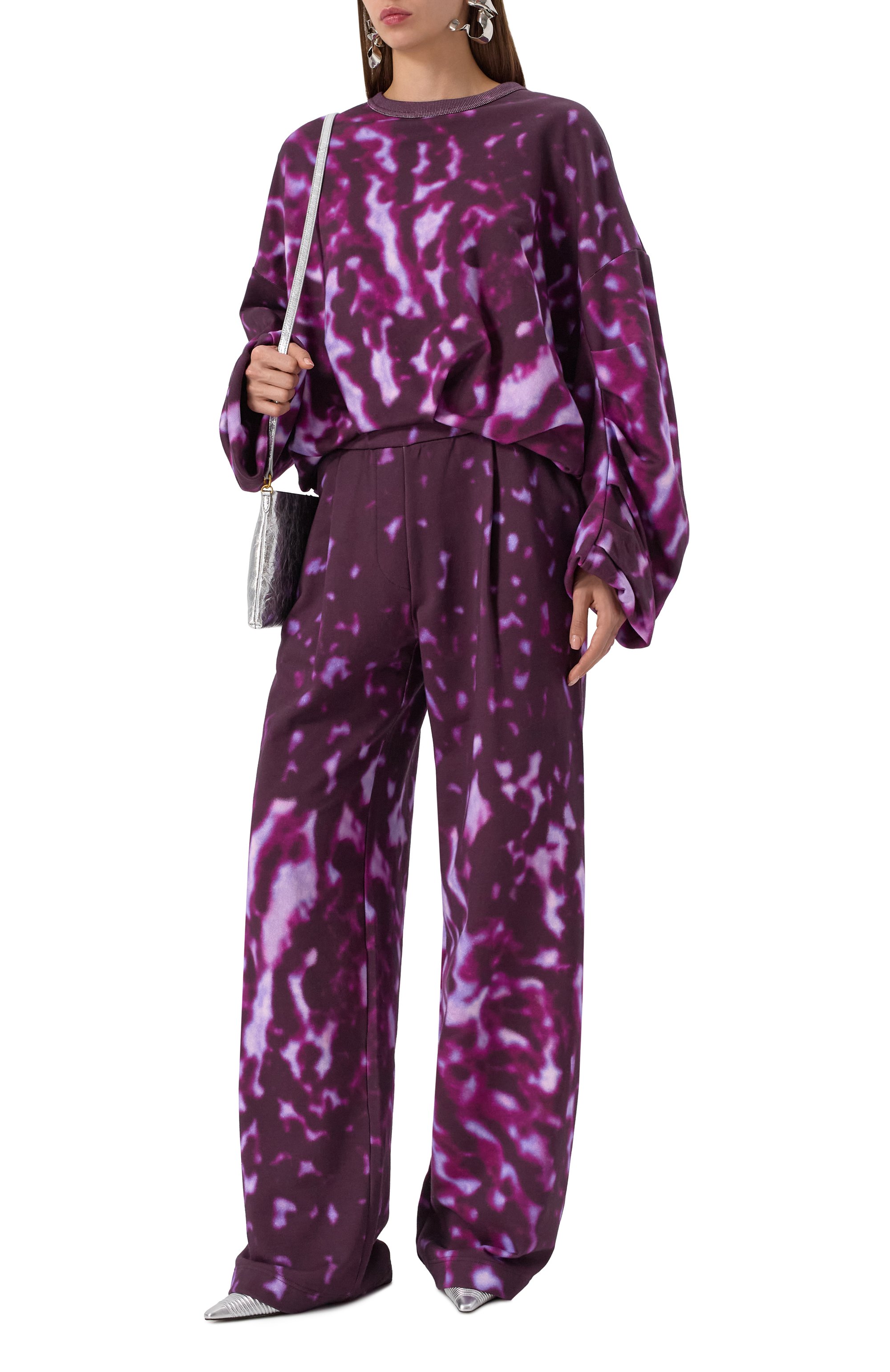 Хлопковые брюки DRIES VAN NOTEN фиолетового цвета по цене 66700 руб., арт. 251-011119-1612, фото 2 Хлопковые брюки DRIES VAN NOTEN, арт. 251-011119-1612, фото 2