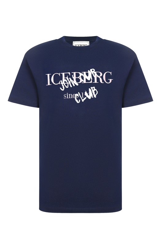Хлопковая футболка Iceberg F010/6325 Синий F010/6325
