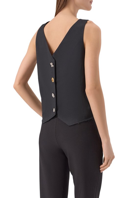 Жилет из шерсти и вискозы Les Archives LA_034СО Чёрно-белый  LA_034СО Фото 4