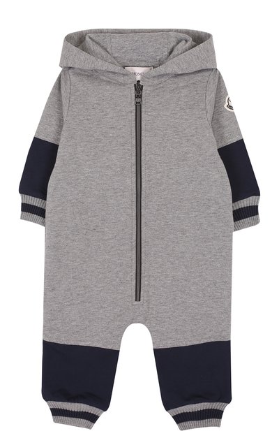 Хлопковый комбинезон на молнии с капюшоном MONCLER ENFANT, арт. D2-951-85071-05-80996, фото 1