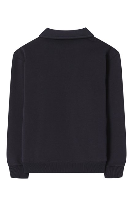 Детский хлопковый свитшот DOLCE & GABBANA темно-синего цвета, арт. L4JWLG/G70LL/8-14 | Фото 2 (Драгоценные камни: Проставлено; Рукава: Длинные; Материал сплава: Проставлено)