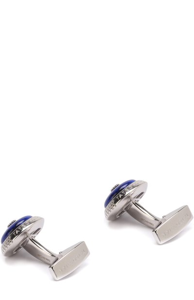 Серебряные запонки TATEOSSIAN синего цвета по цене 43050 руб., арт. CL6031, фото 2 Серебряные запонки TATEOSSIAN, арт. CL6031, фото 2