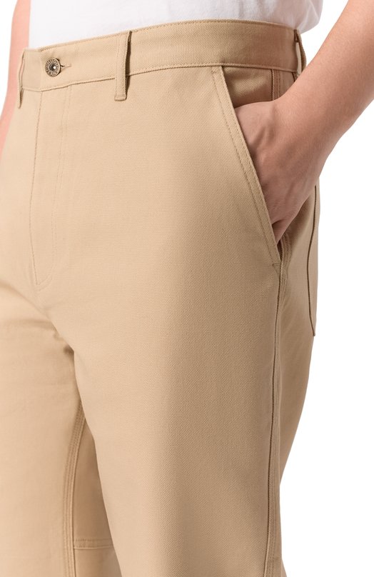 Хлопковые брюки HUGO Blue 50549708 Бежевый  50549708 Фото 5
