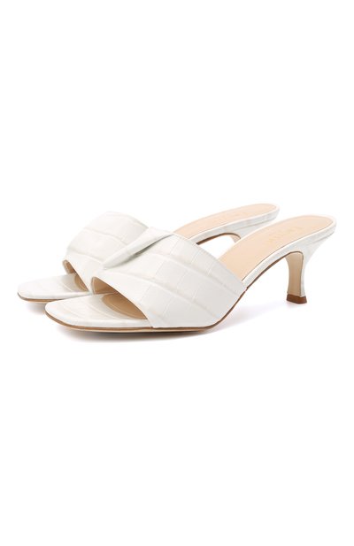 Кожаные мюли fold ELLEME, арт. F0LD HEEL/CR0C0 PRINT LEATHER, фото 1