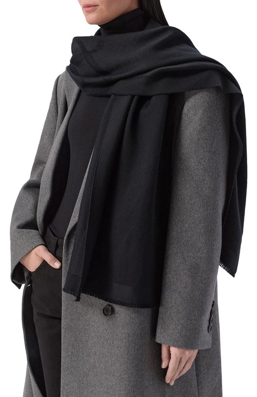 Кашемировый шарф Saint Laurent 794786/3Y211 Чёрный  794786/3Y211 Фото 2