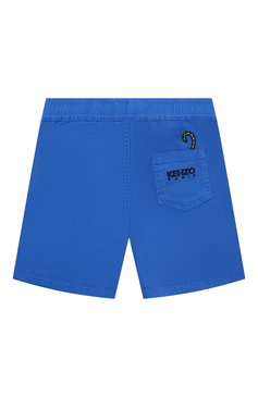 Детские хлопковые шорты KENZO синего цвета, арт. K60379/6-12 | Фото 2 (Материал сплава: Проставлено; Материал подклада: Хлопок; Нос: Не проставлено; Материал внешний: Хлопок; Случай: Повседневный; Ростовка одежда: 10 - 11 лет | 140 - 146см, 12 лет | 152 см, 6 лет | 116 см, 8 лет | 128 см)