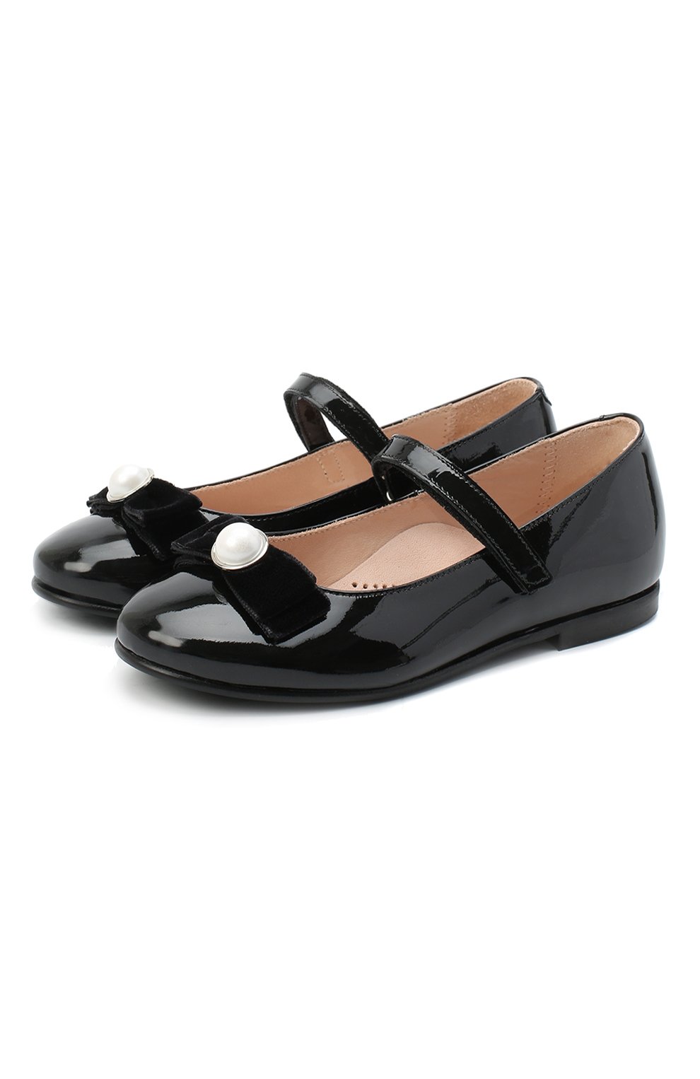 Кожаные балетки BEBERLIS черного цвета по цене 9850 руб., арт. 20346/28-30, фото 1 Кожаные балетки BEBERLIS, арт. 20346/28-30, фото 1