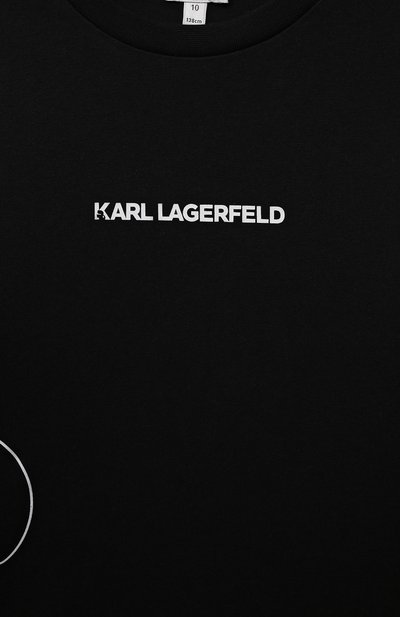 Хлопковый лонгслив KARL LAGERFELD KIDS, арт. Z25306, фото 3