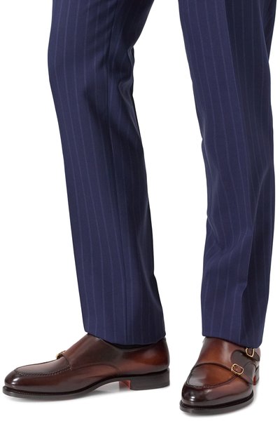 Кожаные монки colin SANTONI темно-коричневого цвета по цене 159500 руб., арт. MCCG19016PC7HFUL, фото 3 Кожаные монки colin SANTONI, арт. MCCG19016PC7HFUL, фото 3