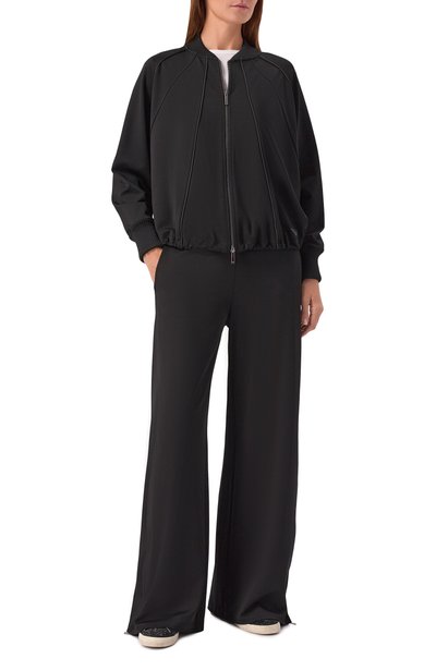 Толстовка из вискозы EMPORIO ARMANI черного цвета по цене 63950 руб., арт. EW004150/AF24325, фото 2 Толстовка из вискозы EMPORIO ARMANI, арт. EW004150/AF24325, фото 2