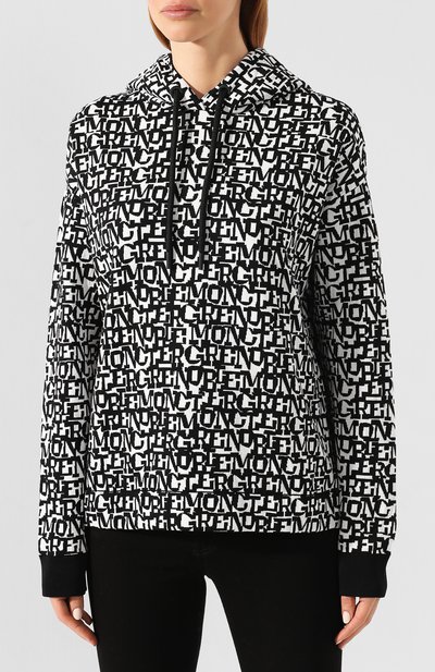 Худи MONCLER черно-белого цвета по цене 51500 руб., арт. E2-098-90548-00-C9009, фото 3 Худи MONCLER, арт. E2-098-90548-00-C9009, фото 3