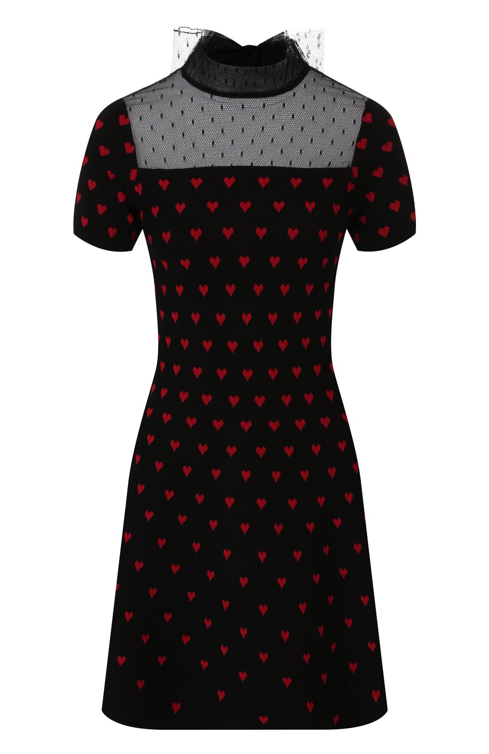 Платье из вискозы REDVALENTINO черного цвета по цене 52050 руб., арт. SR3KDA68/4FM, фото 1 Платье из вискозы REDVALENTINO, арт. SR3KDA68/4FM, фото 1