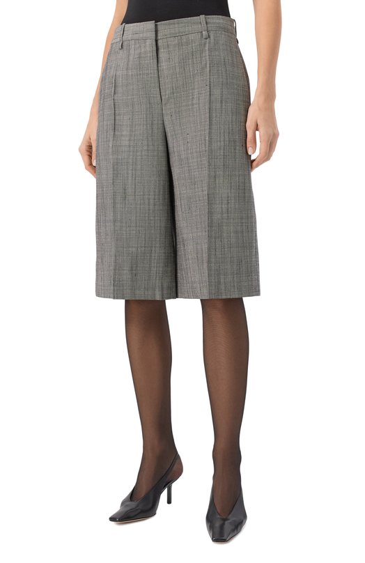 Шорты из шелка и шерсти Jil Sander J02KA0353/J55079 Серый  J02KA0353/J55079 Фото 3