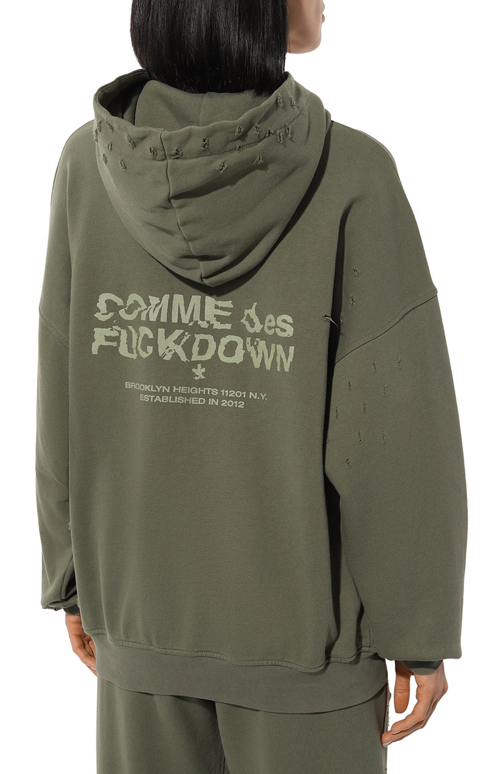 Хлопковое худи COMME DES FUCKDOWN, арт. CFABW01184, фото 4