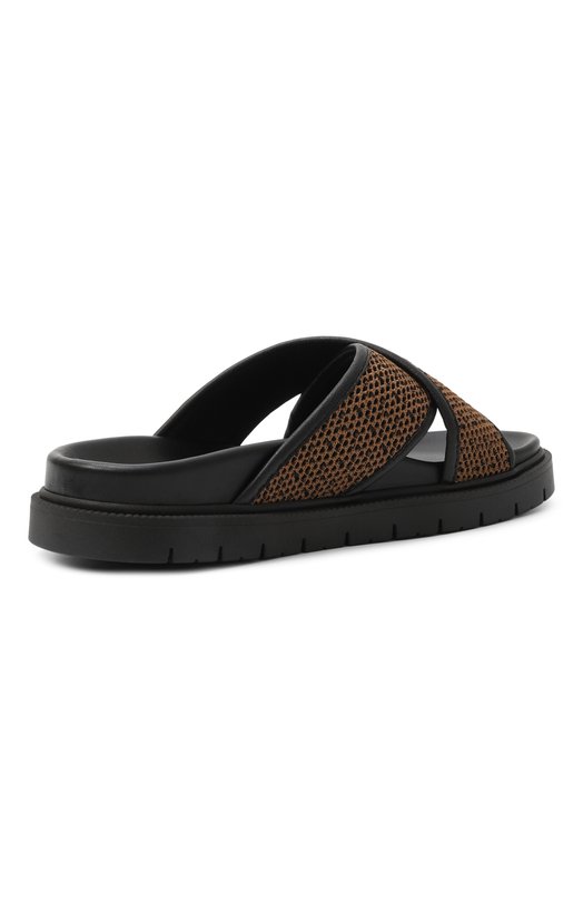 Текстильные шлепанцы Party Max Mara PARTY 2516521039 Коричневый  PARTY 2516521039 Фото 5