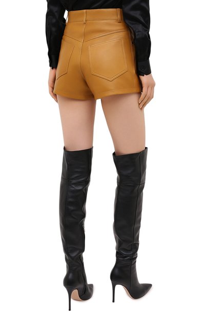 Кожаные шорты SAINT LAURENT, арт. 561313/Y50A2, фото 4