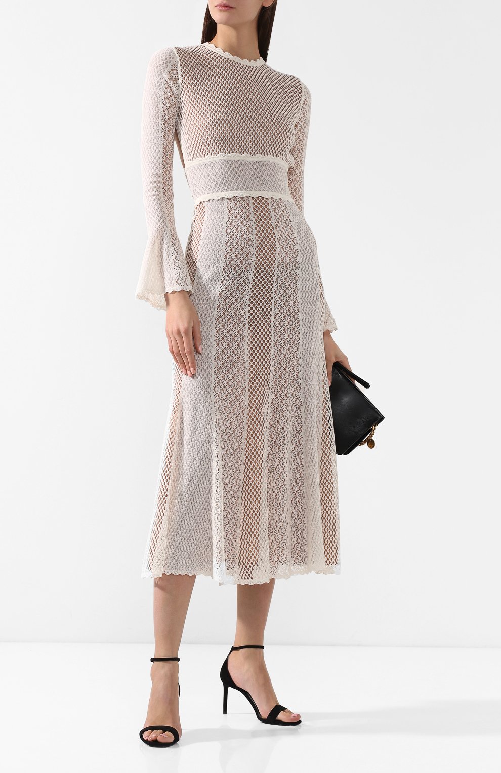 Платье из смеси хлопка и шелка ALEXANDER MCQUEEN, арт. 559014/Q1WSV, фото 2