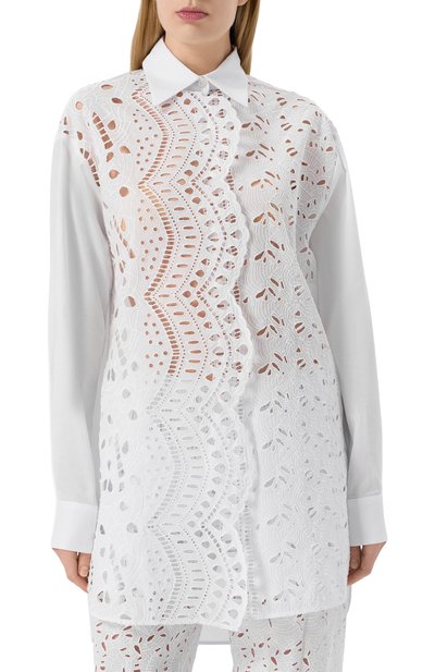 Хлопковая рубашка ERMANNO SCERVINO, арт. D464K613RXT, фото 3