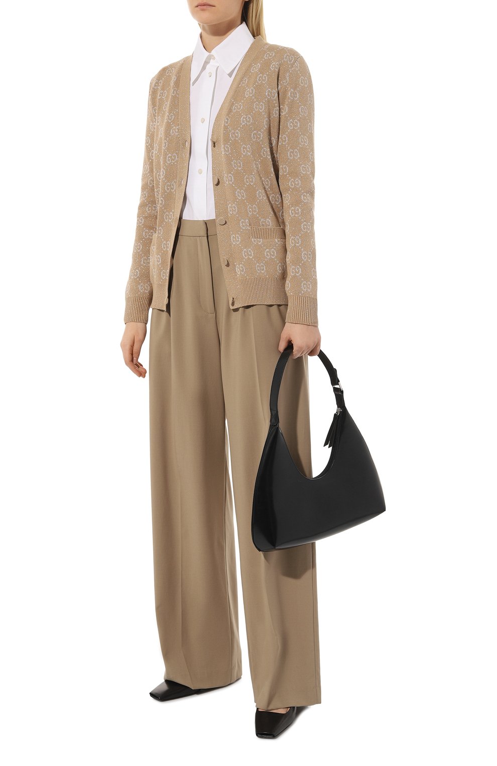 Хлопковый кардиган GUCCI бежевого цвета по цене 172800 руб., арт. 678434 XKB54, фото 2 Хлопковый кардиган GUCCI, арт. 678434 XKB54, фото 2