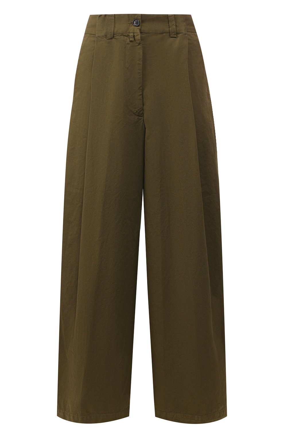 Хлопковые брюки DRIES VAN NOTEN хаки цвета по цене 37900 руб., арт. 201-30946-9291, фото 1 Хлопковые брюки DRIES VAN NOTEN, арт. 201-30946-9291, фото 1