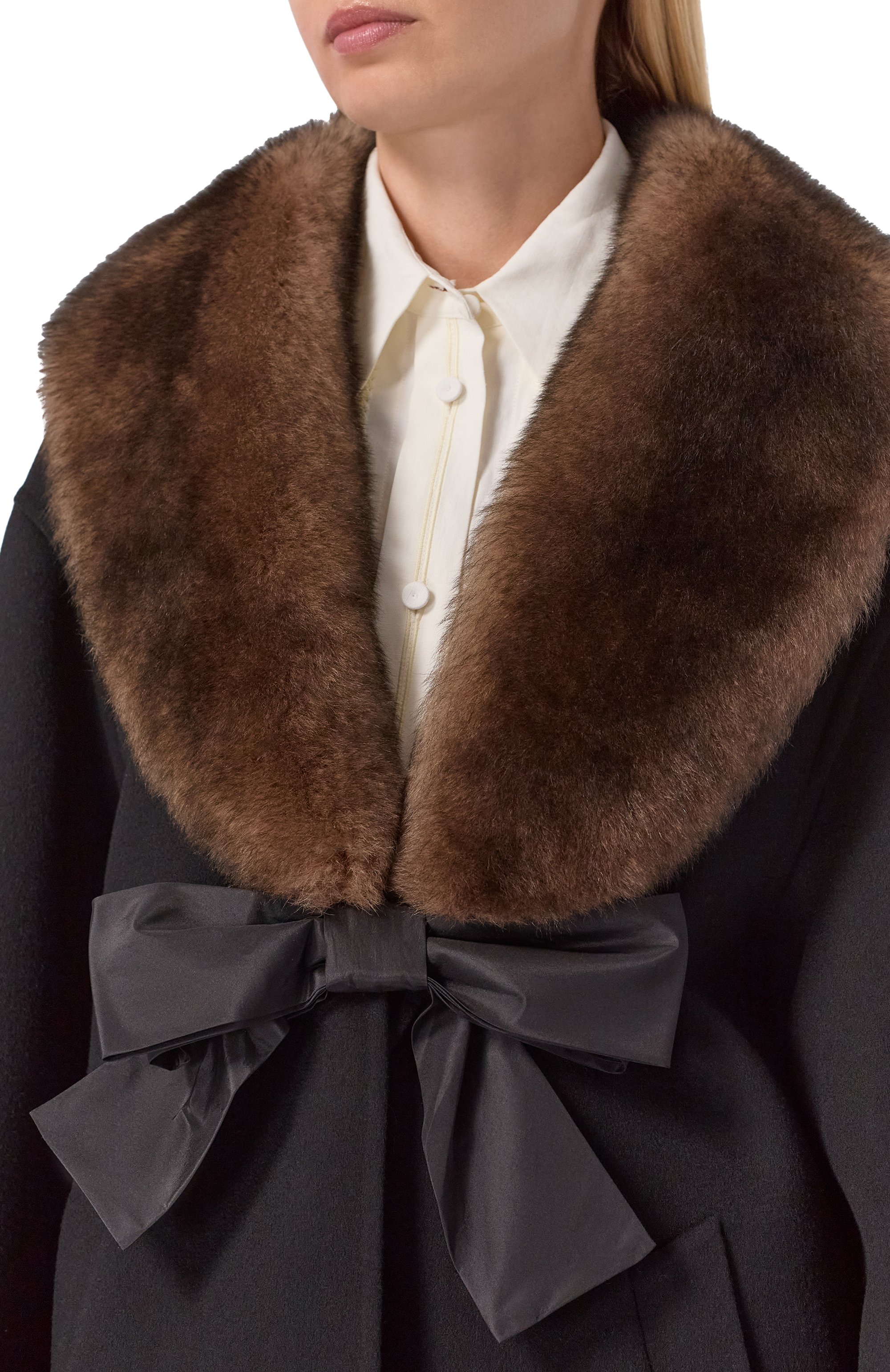 Пальто из шерсти и кашемира с отделкой из ягненка VALENTINO, арт. 8B3CJ440/6JA, фото 5