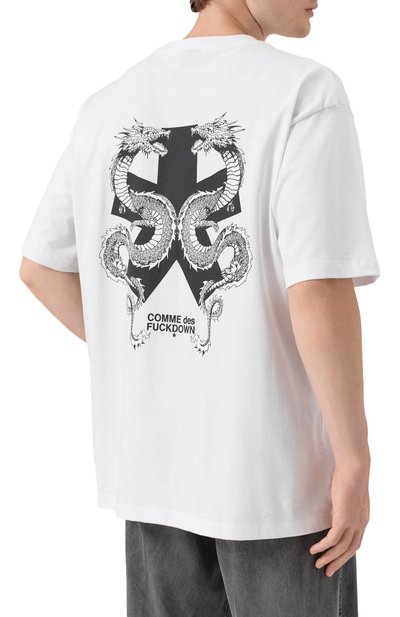 Хлопковая футболка COMME DES FUCKDOWN, арт. CFABM01846, фото 4