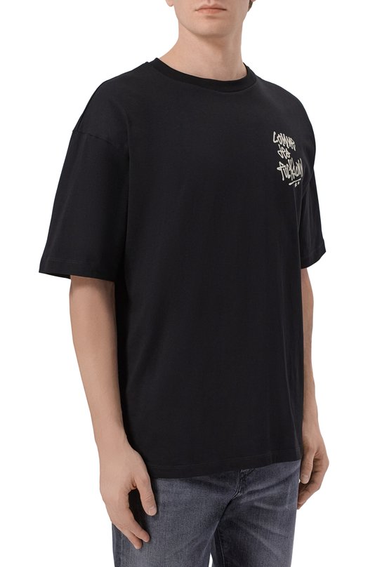Хлопковая футболка Comme des Fuckdown CFABM02001 Чёрный  CFABM02001 Фото 3