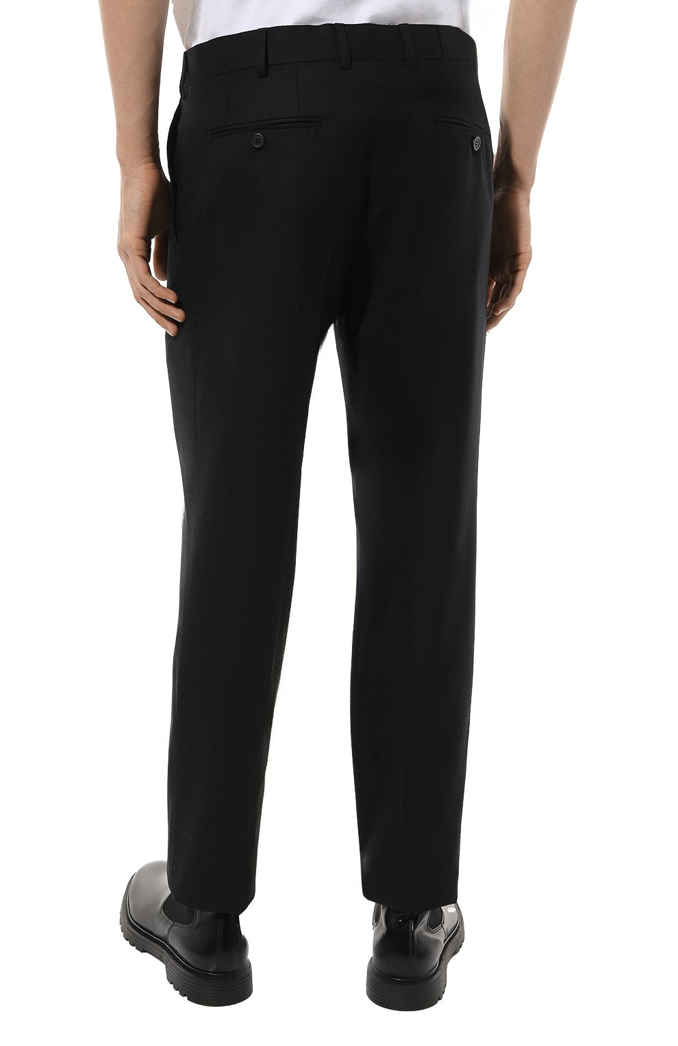 Шерстяные брюки STEFANO RICCI черного цвета по цене 108000 руб., арт. M5T022T003/DG16HC, фото 4 Шерстяные брюки STEFANO RICCI, арт. M5T022T003/DG16HC, фото 4