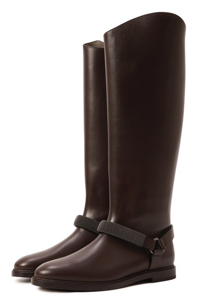 Женские кожаные сапоги BRUNELLO CUCINELLI, арт. MZ0LC2847