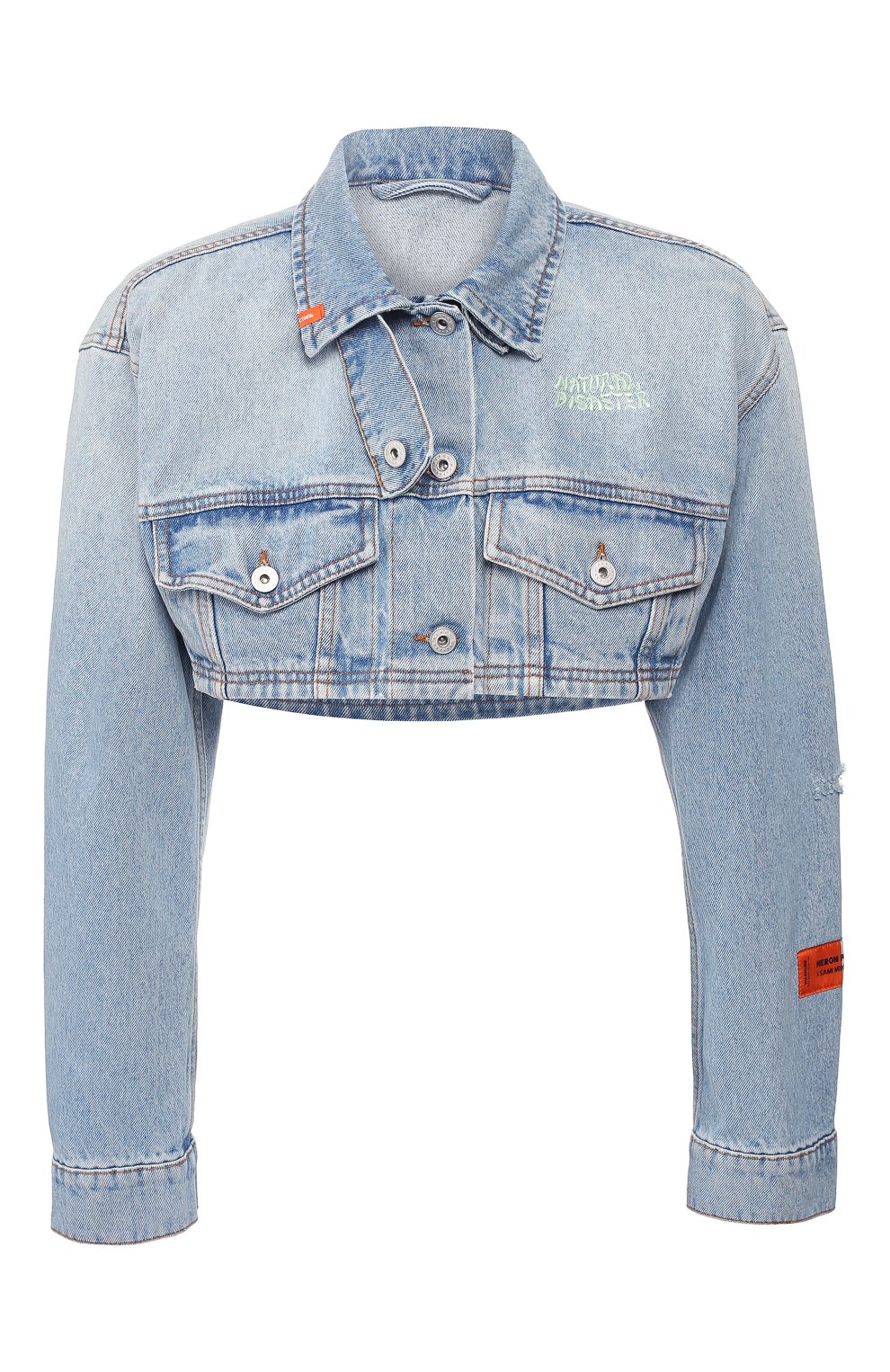 Джинсовая куртка HERON PRESTON голубого цвета по цене 69400 руб., арт. HWYE004R206410117344, фото 1 Джинсовая куртка HERON PRESTON, арт. HWYE004R206410117344, фото 1