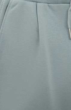 Детские хлопковые брюки GIVENCHY голубого цвета, арт. H14216/6A-12A | Фото 3 (Случай: Повседневный; Материал сплава: Проставлено; Нос: Не проставлено; Материал внешний: Хлопок)