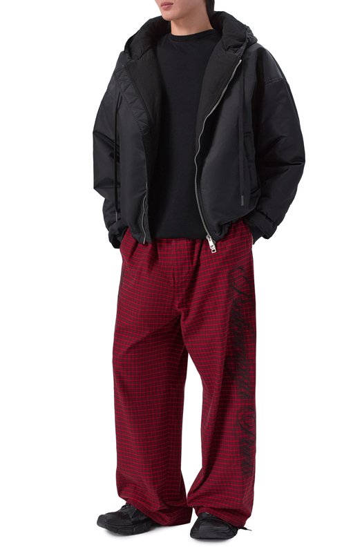 Хлопковые брюки Balenciaga 857655/TTM25 Красный  857655/TTM25 Фото 2