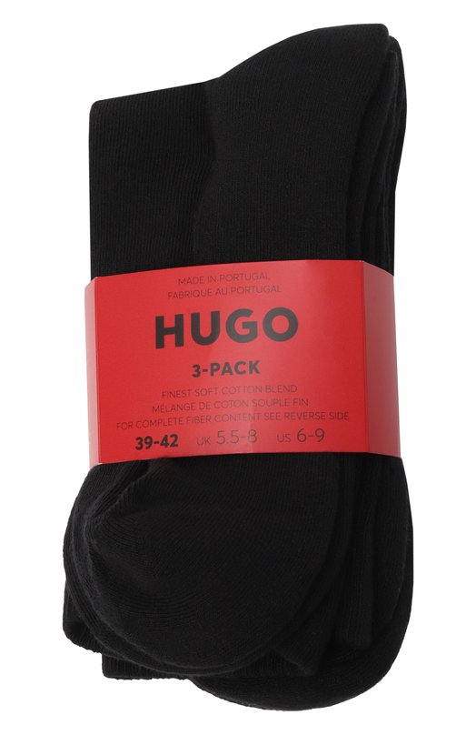 Комплект из трех пар носков HUGO 50510808 Чёрный  50510808 Фото 4