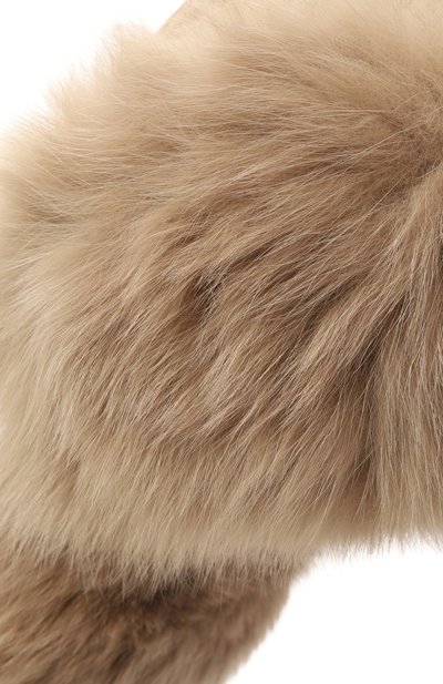 Пуховая шапка-ушанка с отделкой из песца YVES SALOMON ENFANT, арт. 23WEA015XXD0XW, фото 3