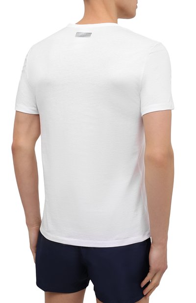 Хлопковая футболка DIRK BIKKEMBERGS белого цвета по цене 7485 руб., арт. VBKB04896, фото 4 Хлопковая футболка DIRK BIKKEMBERGS, арт. VBKB04896, фото 4