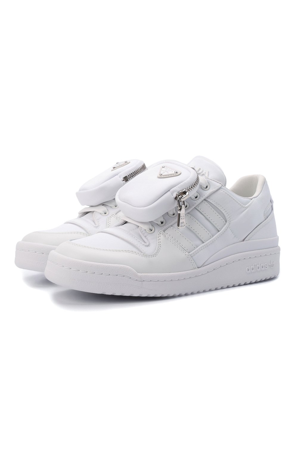 Комбинированные кеды adidas for prada re-nylon PRADA белого цвета по цене 67000 руб., арт. 2EG390-3LJX-F01CD, фото 1 Комбинированные кеды adidas for prada re-nylon PRADA, арт. 2EG390-3LJX-F01CD, фото 1