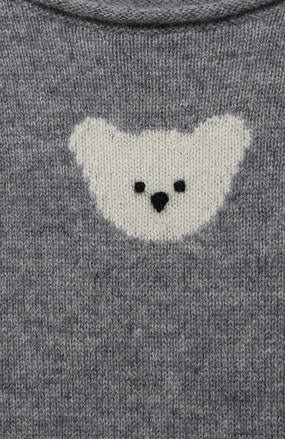 Кашемировый пуловер IL GUFO серого цвета по цене 21300 руб., арт. A22MA340EM300/24M-36M, фото 3 Кашемировый пуловер IL GUFO, арт. A22MA340EM300/24M-36M, фото 3