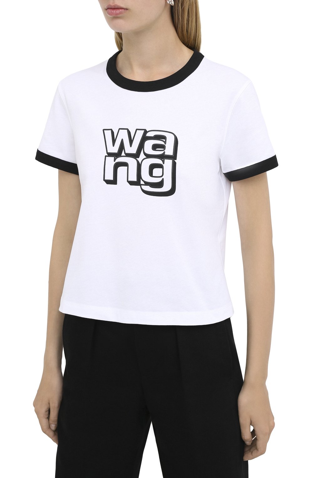 Хлопковая футболка ALEXANDERWANG.T, арт. 4CC2201125, фото 3