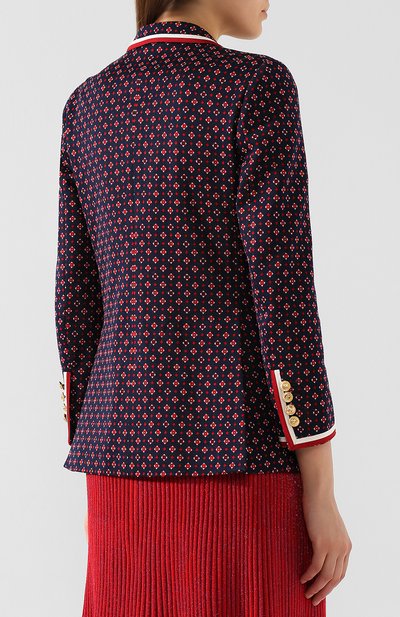 Хлопковый жакет GUCCI разноцветного цвета по цене 168500 руб., арт. 577385/ZAB7A, фото 4 Хлопковый жакет GUCCI, арт. 577385/ZAB7A, фото 4