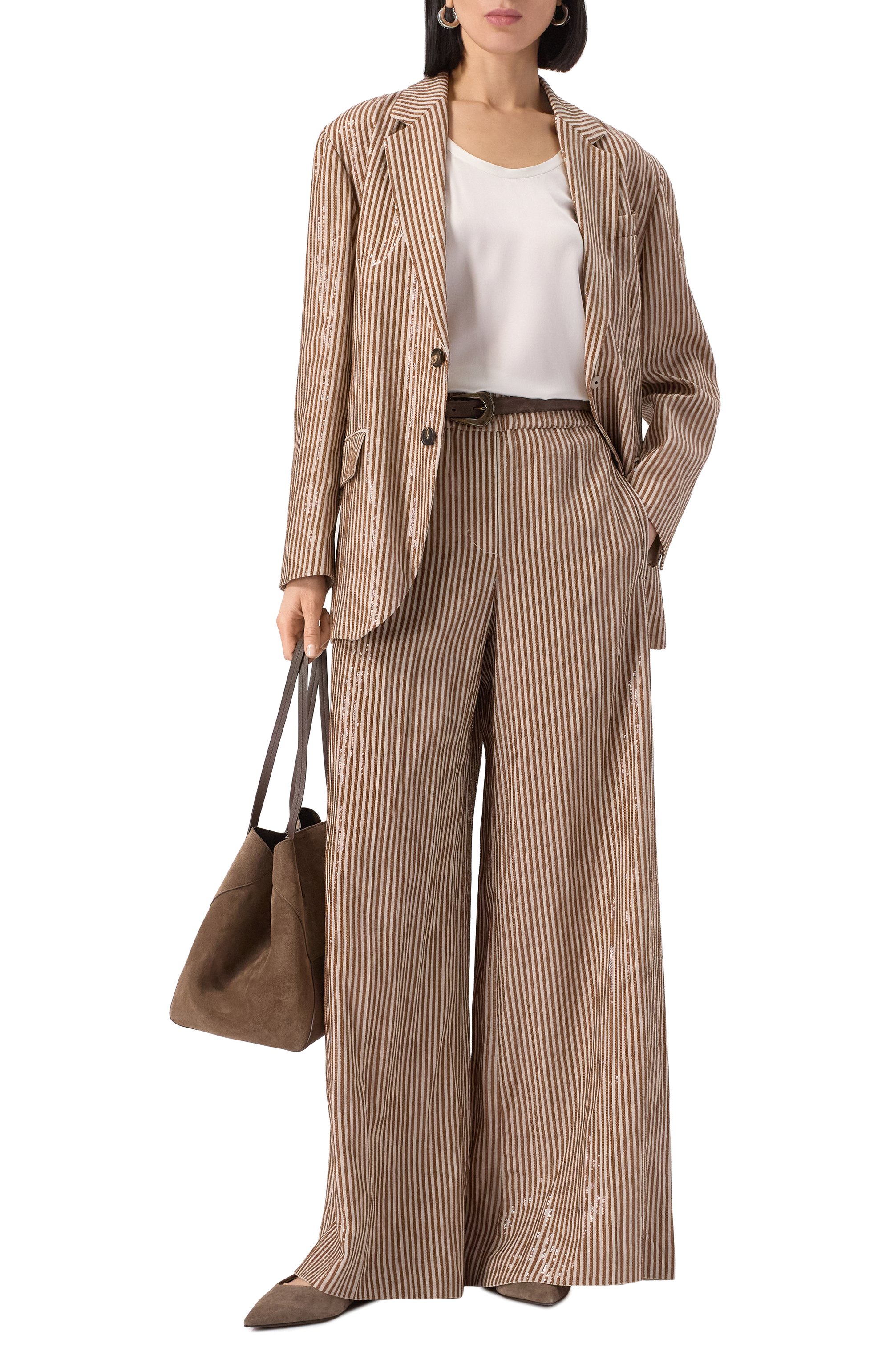 Льняной жакет с отделкой пайетками BRUNELLO CUCINELLI, арт. MM6337378, фото 2