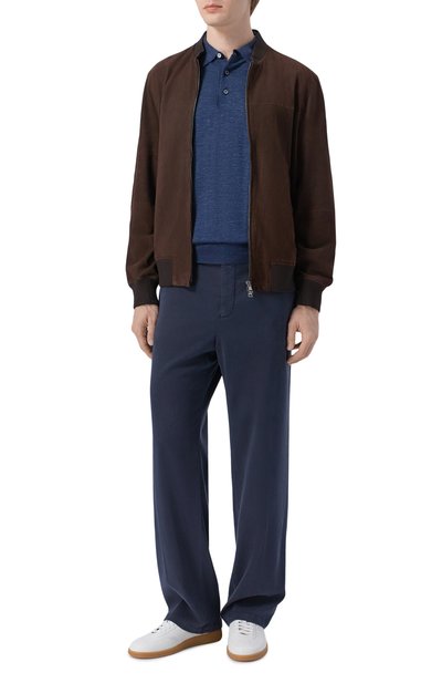 Мужская поло из шелка и кашемира KITON, арт. UMK127960H