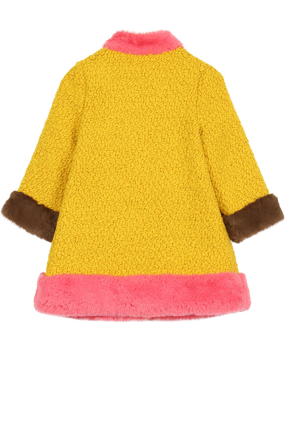 Шерстяное пальто с контрастной отделкой и нашивками GUCCI разноцветного цвета по цене 114000 руб., арт. 477430/ZB403, фото 2 Шерстяное пальто с контрастной отделкой и нашивками GUCCI, арт. 477430/ZB403, фото 2