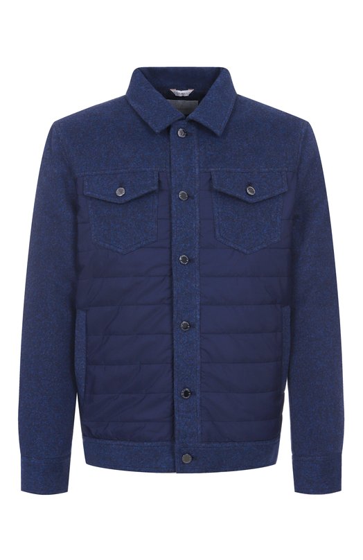 Куртка из хлопка и шерсти Capobianco 19M183.FSNY. Синий 19M183.FSNY.