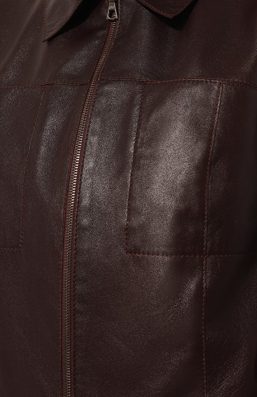 Кожаная куртка Maslov MB43 Бордовый  MB43 Фото 5