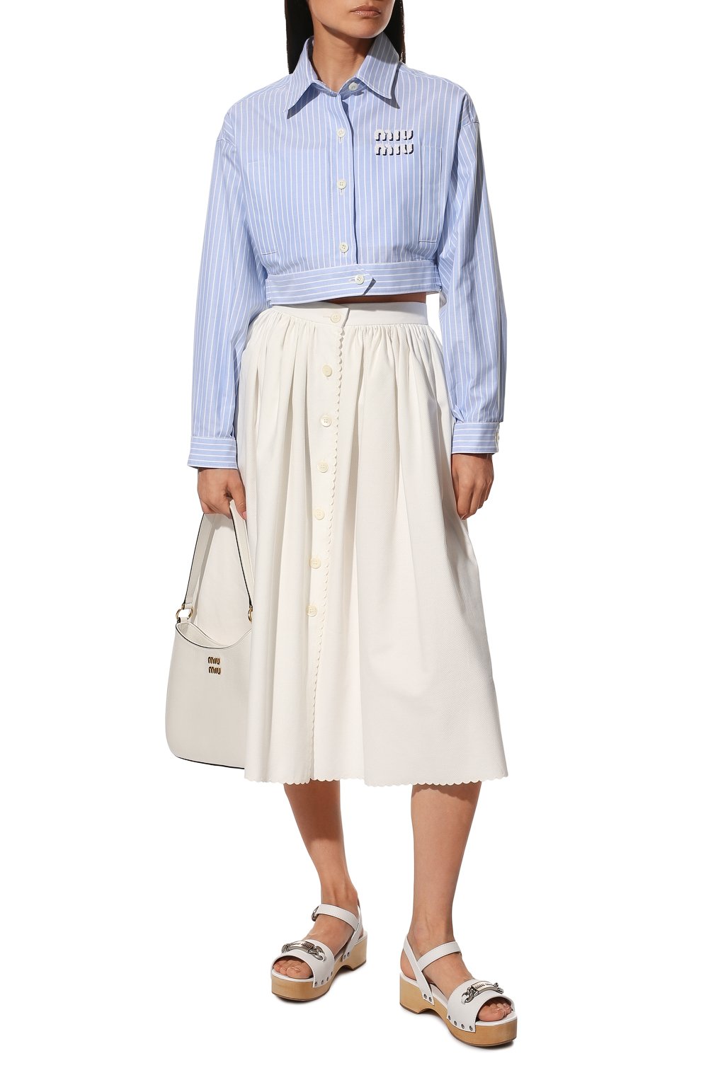 Хлопковая куртка MIU MIU, арт. ML824-J2Y-F0012, фото 2