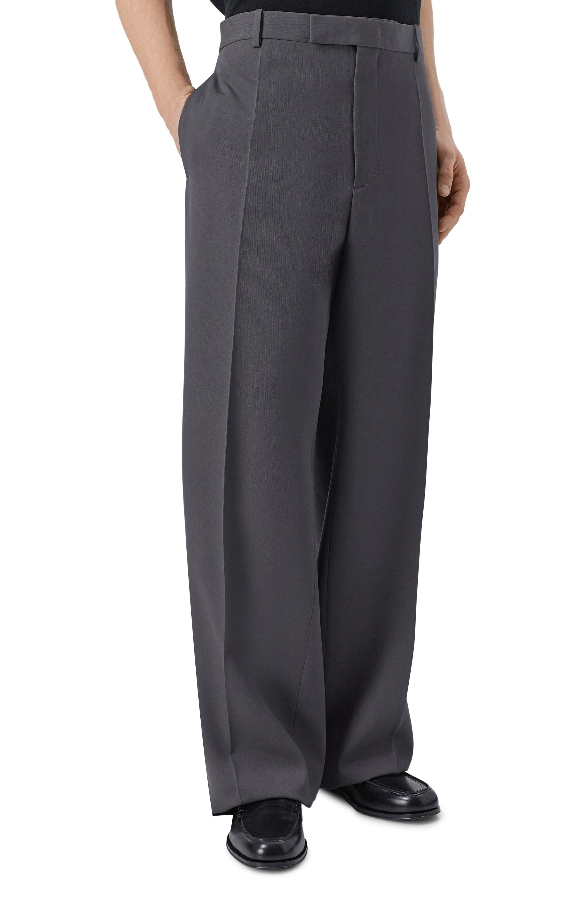 Шерстяные брюки JIL SANDER темно-серого цвета по цене 156000 руб., арт. J61KA0064/J40002, фото 3 Шерстяные брюки JIL SANDER, арт. J61KA0064/J40002, фото 3