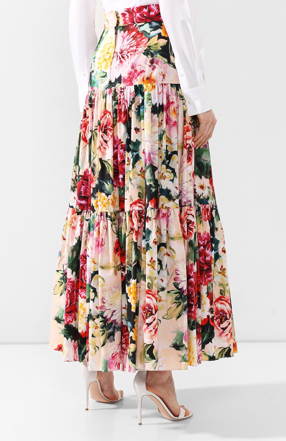 Хлопковая юбка DOLCE & GABBANA разноцветного цвета по цене 156500 руб., арт. F4A8QT/HS5CY, фото 4 Хлопковая юбка DOLCE & GABBANA, арт. F4A8QT/HS5CY, фото 4