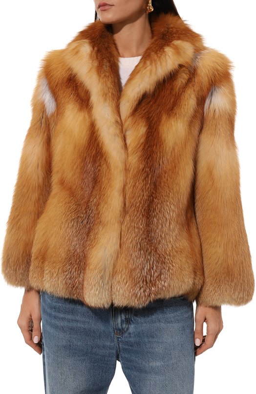 Шуба из меха лисы Giulia Gurman J2G40 Оранжевый  J2G40 Фото 3